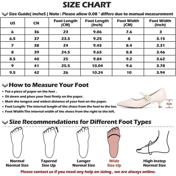 🆕Women's Beige Vintage Pointed Slip On Pumps  Mary Jane Low Kitten Heel Shoes - Picture 8 of 8